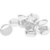 10 basi per spille in rame con cabochon