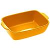 5 five simply smart 5five - piatto rettangolare angolare 25x16cm ceramica gialla
