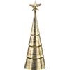 Mica Decorazione albero di Natale - altezza 36 x diametro 11 cm - alluminio - oro