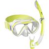 Mares Aquazone Combo Vento Jr Neon, Combo Composto da Maschera e Boccaglio Bambino - Unisex, Giallo Trasparente