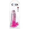 King Cock King Cock Clear 7 with Balls - Pink Clear/Pink 7 Pollici