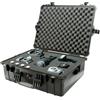 PELI 1600 Contenitore resistente ad alto impatto, IP67 Impermeabile e a prova di polvere, Capacità di 46L, Prodotto in Germania, Con inserto in schiuma personalizzabile, Colore Nero
