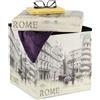 Relaxdays Pouf contenitore Sgabello pieghevole Cubo portaoggetti Puff imbottito 100 kg