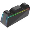 Per PS5 Ricarica per 2 Controller per RGB Luce Nero