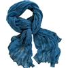 Sciarpa arricciata misto lino cotone verde menta per donna scialle primaverile a