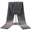 Sciarpa uomo invernale in pile a quadri motivo jacquard nero 180x32 cm poliester