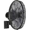 CASAFAN Airos Eco Silent Ventilatore Da Parete Nero 54 cm Con Telecomando Timer