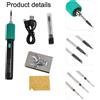 Kit for saldatore Fili USB C Ricaricabile con 3 for punte Riscaldamento Des