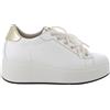 Igi&Co Scarpe sneakers IGI&CO con zeppa da donna bianco con lacci 2170511