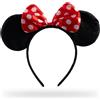 Relaxdays 10x Cerchietto capelli frontino con orecchie da topolino animal ears accessori