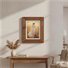 Dipinto con Cornice in Legno Artistico Passepartout Bianco Integrato, dipinto da