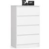 LBSIGN Cassettiera Moderna 60x40x100 Cm 4 Cassetti Artika Vari Colori