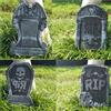 4 Pezzi Lapidi Halloween Schiuma RIP Cimitero Decorazione Giardino Esterno