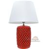 Caltagirone, Sofia Lampada lume da tavolo abatjour in ceramica pigna moderna design italiana rosso