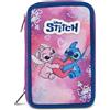 Seven Lilo & Stitch Astuccio 3 Zip 44 Pezzi Completo, Rosa