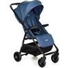 Nurse ASH, Passeggino Leggero 5,3 kg e Compatto, Chiusura a Libro, Schienale Reclinabile Multiposizione, Capottina XXL, da 6 Mesi fino a 22 kg, Blu
