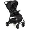 Nurse ASH, Passeggino Leggero 5,3 kg e Compatto, Chiusura a Libro, Schienale Reclinabile Multiposizione, Capottina XXL, da 6 Mesi fino a 22 kg, Nero