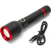Velamp FURY Torcia LED Ricaricabile USB-C 10W High Power, 1000 Lumen, Zoom Regolabile, Batteria Li-Ion 21700 Inclusa, IPX4, Torcia Tattica Professionale in Alluminio per Lavoro, Emergenza e Outdoor