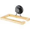Compactor Bestlock Portarotolo Carta igienica, Senza Foratura, Con Ventosa, Supporta Fino a 6 kg, Ferro Rivestito Antiruggine e Bambù, 19,5 x 11,8 x 9 cm, Nero/Marrone, RAN10213