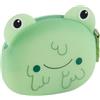 Back2Fun - Portamonete in silicone Glow, ranita, Halloween | Terrific Monsters - Portamonete piccolo, brilla al buio, morbido al tatto, cerniera con maniglia in silicone, 90 x 70 x 35 mm