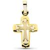 FMF Pendente Oro 18K 750 Mls. Croce Bicolore. 30 X 19 Mm. 3,35 Grammi