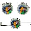 Macaw Profilo Gemelli E Fermacravatta Set