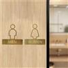 Targhetta Per Toilette, Decorazione Per Uomo E Donna, Segnaletica In Metallo Per
