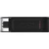 Kingston Chiavetta USB Type-C 128GB DATATRAVELER 70 Black DT70