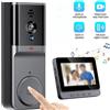 Campanello wireless 4,3 pollici con display video live e citofono talk bidirezio
