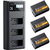 Does not apply LP E17 Batteria e Caricatore LCD Potenziato a Tre Slot Compatibile con Canon EOS