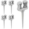 Relaxdays Ancoraggio Tubo da Giardino, Set da 5 Supporti, Guida Irrigazione, Picchetti Prato, HLP 26x10x3,5 cm, Grigio