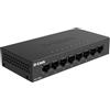 D-Link DGS-108GL switch di rete Non gestito Gigabit Ethernet (10/100/1000) Nero