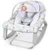 Ingenuity Keep Cozy 3-in-1 Sdraietta Vibrante per Bambini e Dondolo da Neonato a Bimbo, con Vibrazioni e Barra Giocattolo, 0-30 Mesi Fino a 18 kg - Leone Madi