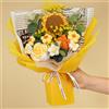 Bouquet Da Sposa con Fiori All'uncinetto, Bouquet di Fiori Artificiali,