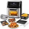 Izzy Forno Friggitrice ad Aria 12LT 6in1 1800W Fornetto Digitale con Girarrosto e Tou
