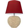 Sofia Lampada lume da tavolo abatjour in ceramica palla pigna design moderna comodino