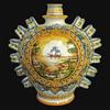Caltagirone Sofia Orcio con manici e con veliero nell'antica maiolica di Caltagirone fatto a mano