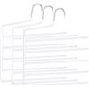 Relaxdays Appendini Multipli per Pantaloni, Set da 3, Antiscivolo, salvaspazio, HxL: 35 x 32 cm, Bianco