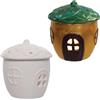 Baker Ross VC301 Portacandeline in ceramica a forma di ghianda, confezione da 2, portacandeline in ceramica, lavoretti autunnali