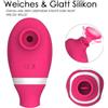 Rose Vibratore Succhia Clitoride Vagina Lingua Aria 2in1 Stimolatore Ricaricabile