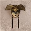 La Fucina Maschera Veneziana uomo CASANOVA argento indossabile e da parete Made in Italy.