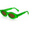 Spazio cubo Occhiali da sole Kuboraum Mask Y5 verde/marrone 49-22-145 mm con custodia nuova
