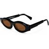 Spazio cubo Occhiali da sole Kuboraum Mask Y5 nero/marrone 49-22-145 mm con custodia nuova