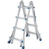 Megashopitalia Scala telescopica in alluminio 3.98 MT Leggera 4x4 Multiuso Multifunzione Pieghevole a Libretto