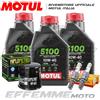 Motul + Hiflo + Ngk Tagliando VOGE Trofeo 525 ACX Scrambler 2023 2024 (5100 10W40, Filtro, candele)
