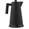 Alessi Plissé MDL21 B - Bollitore Elettrico con Temperatura Regolabile di Design, in Resina Termoplastica, Presa Europea, 2200W, 170 cl, Nero