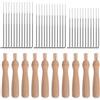 Durable Felting Needle Kit Multi Size Wool Supplies with Comfortable Wood Handle