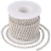 Craftdady Catena in ottone con strass da 3,5 mm 9 metri con strass tra