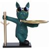 Statua Di Maggiordomo A Forma Di Cane Francese, Vassoio Portachiavi