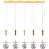 Arte di Murano Lampadario a sospensione Moderno Vetro di Murano Originale Made in Italy 5 led